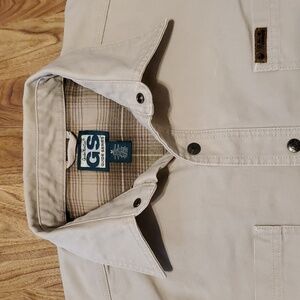 Gander Mountain Guide Series Tan Shirt Jacket Shacket Chore Flannel Lined M